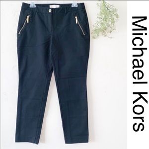Michael Kors Black Capri with Zipper Pockets